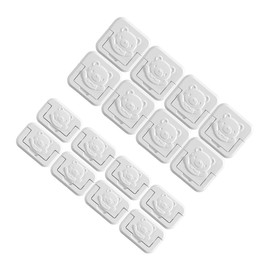 16 Pcs Safety Plug Socket Cabinets Locks for Safety Proofing Outlet Cover Clear Outlet Covers Switch Safety Outlet Covers Plug Protectors Plug Protective Cover White Abs Totority