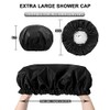 Gorro Ducha Gorros Mujer Reutilizables Impermeables Dos Capas Grandes Adecuados