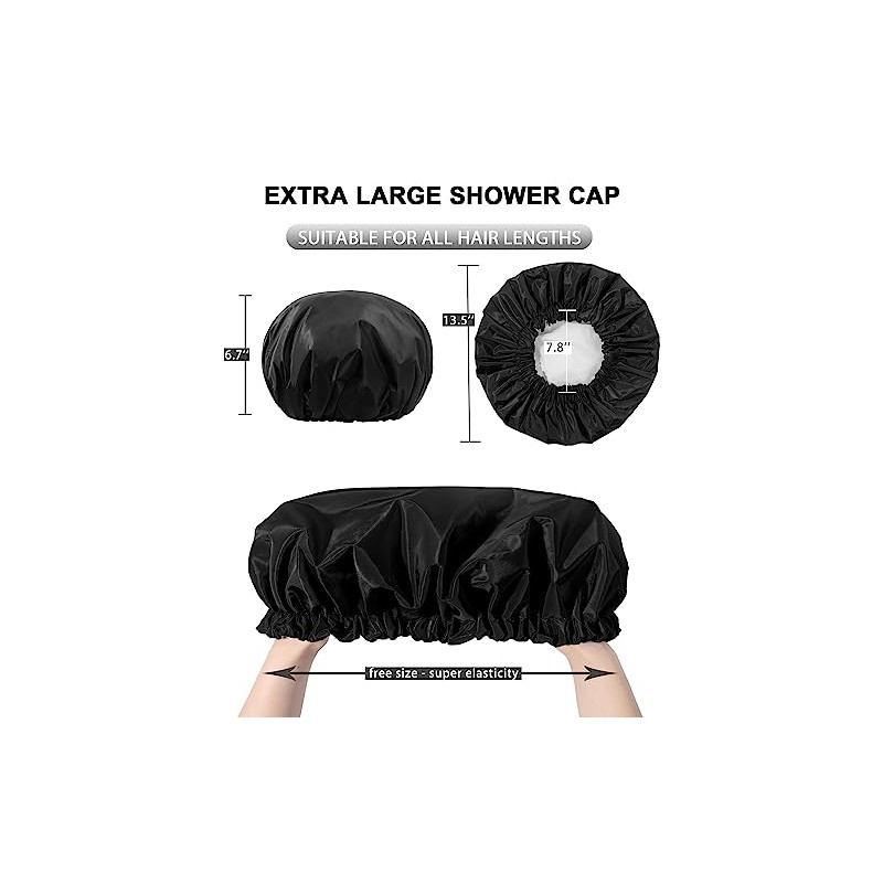 Gorro Ducha Gorros Mujer Reutilizables Impermeables Dos Capas Grandes Adecuados