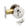 Sarini Stainless steel single face round bolt lock with keyed