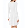 Wenrine Womens Long Sleeve Sweater Dress Knit Crochet Casual A