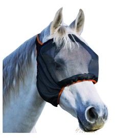 Equilibrium Field Relief Midi Fly Mask Without Ears Black/Blue Equilibrium Fly Mask Size - XS