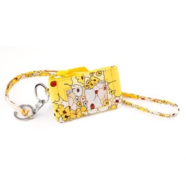 Dandodo Women's Cotton Zip Id Case and Lanyard Combo (Multiple Teams Available) Keyring,ID Case Wallet with Fashion Lanyard