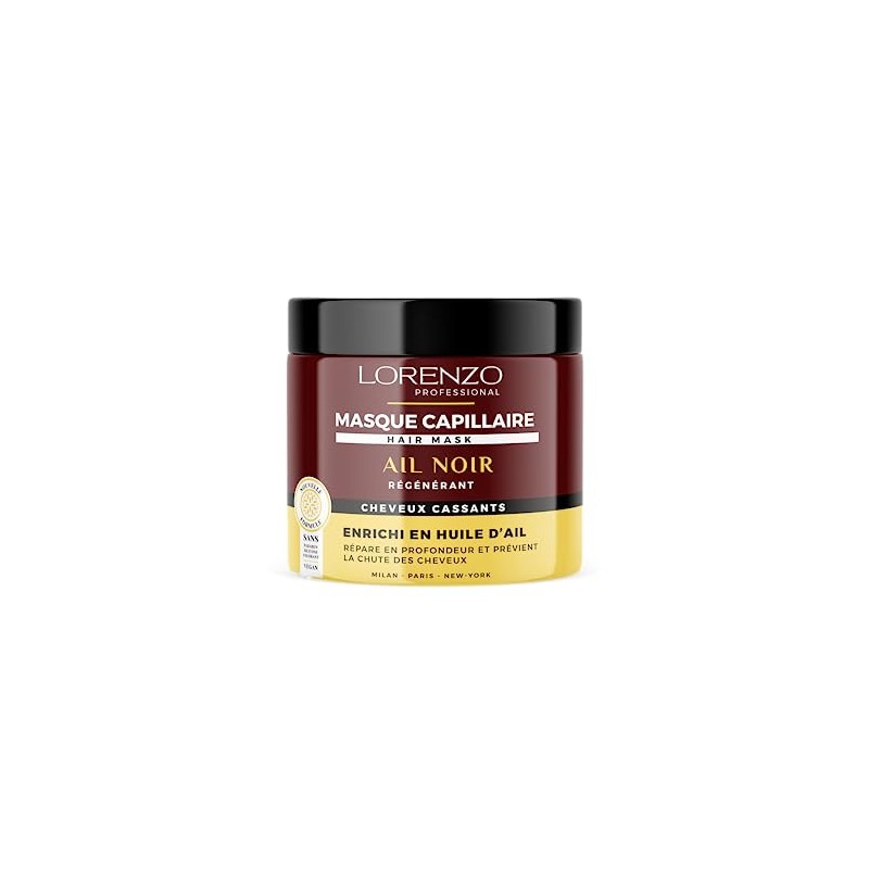 Hair Mask with Black Garlic (Brittle Hair) 500 ml Lorenzo