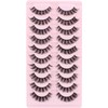 Parriparri Russian False Eyelashes, Russian Strip Lashes, D Curl, Artificial
