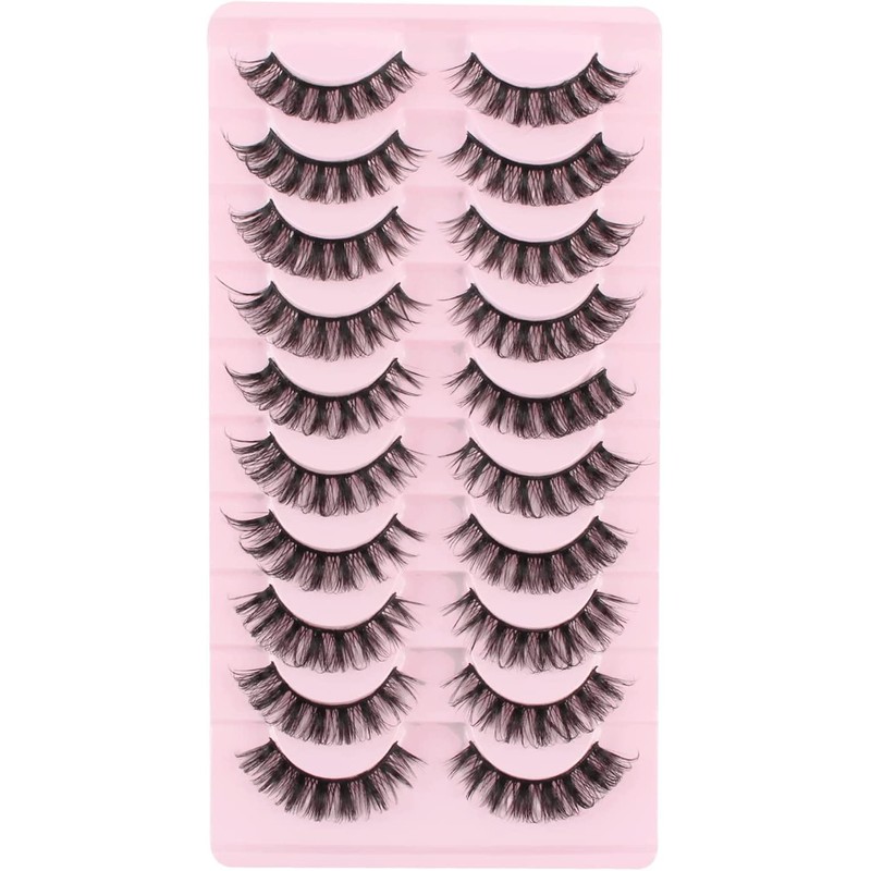 Parriparri Russian False Eyelashes, Russian Strip Lashes, D Curl, Artificial