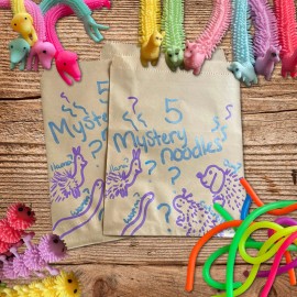 Unbranded Monkey Noodle grab bag! 5 Stretchy Sensory Toys inside! Surprise blind bag! Lot