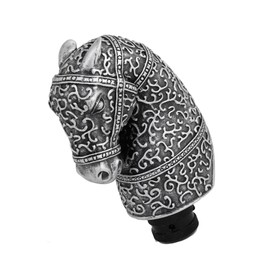 Partuto 1 Pcs Universal Gear Shift Knob - Aluminum Silver Tone Gray