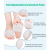 2 Pairs Silicone Toe Separators, Bunion Corrector Cushion, Metatarsal Pads,