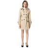 NANJUN Women's Double Breasted Trench Coat Overcoat (khaki 6)