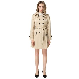 NANJUN Women's Double Breasted Trench Coat Overcoat (khaki 6)