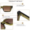 ANDWOOD Thick Frame Rectangle Sunglasses Mens Womens Chunky Retro Sun