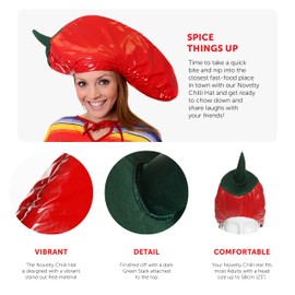 Mexican Fancy Dress Chilli Pepper Hat Fancy Dress Hat Novelty Food Headwear Mexican Spicy Chilli Costume