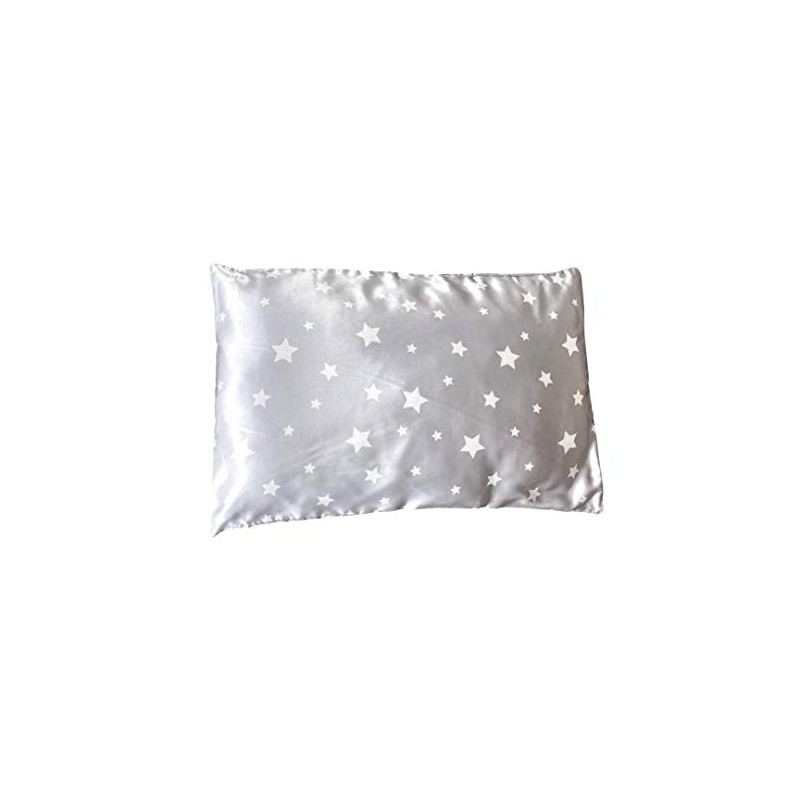 MANE by TIM & TAM Toddler SATIN Pillowcase (Grey Stars)