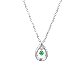 Yondosi Birthstone Silver Necklace, Silver