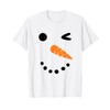 Snowman Face Costume Fancy Dress Winter Time Snow T-Shirt