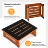 Wooden Step Stool with Non-Slip Rubber Feet Step, Heavy Duty