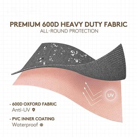 PATIO PLUS Rotary Washing Line Cover 16x16x165cm Waterproof Rotary Dryer Cover Clothes Airer With Zip 600D High Density Oxford PVC Coating, Green