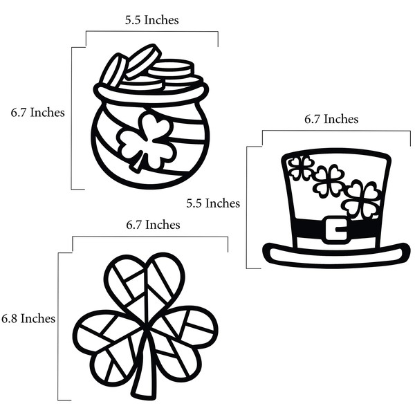 VHALE VHALE Suncatchers Craft 3 Sets (9 Cutouts) w Tissue