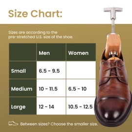 CedarSavers Premium 2-Way Wooden Shoe Stretcher Shoe Tree for Men & Women, Professional Shoe Expander with Length & Width Shoe Widener, Bunion Plugs Included (Men’s Medium Size / 10-11.5)