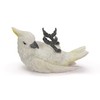 Oubia White Parrot Pen Holder Doll Figurine 4.7 x 3.1