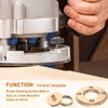 inBovoga Template Guide Adapter, 1/4 Inch Solid Brass Routing Guide
