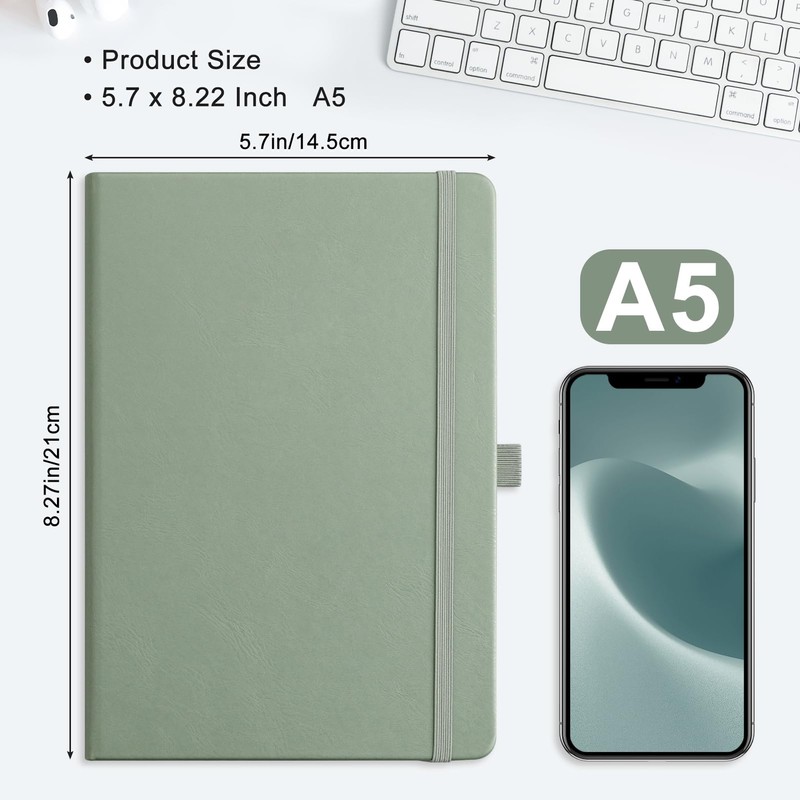 EMSHOI A5 Notebook Dotted Journal - 120gsm Thick Paper, Hardcover