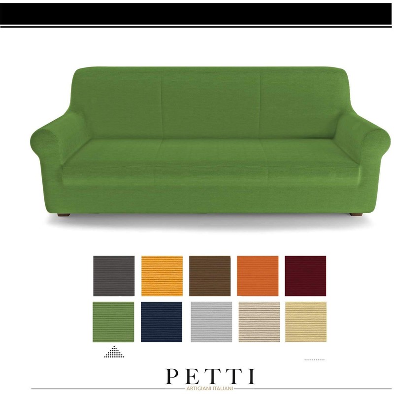 PETTI Artigiani Italiani Protector, Green, Sofa Slipcovers, Linear Fabric, 100%