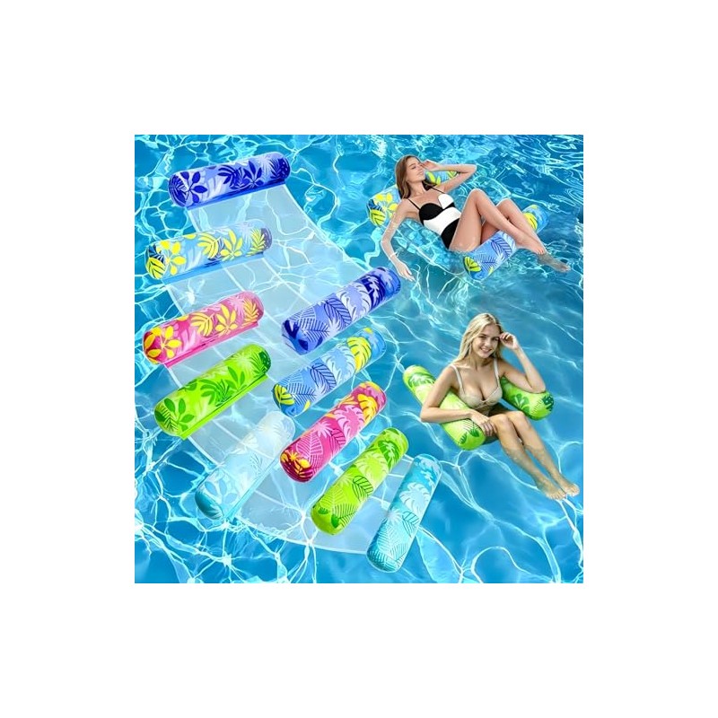 Inflatable Pool Floats Adult，5 Pack Multi-Purpose Pool Float Water Hammock，Pool