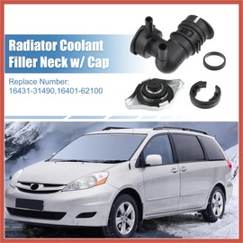 ACROPIX No.16431-31490/16401-62100 Engine Radiator Filler Neck with Fully Sealed Cap for Toyota Sienna for Lexus RX350 Car Upper Radiator Coolant Filler Neck Water Pipe Car Parts