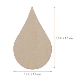 ARTIBETTER 200pcs Raindrops Wood Chips Wooden Ornaments for Crafts Crafting Wood Cutout Teardrop Wooden Earrings Blanks Unfinished Drops Slices for Ornaments Hollow Out
