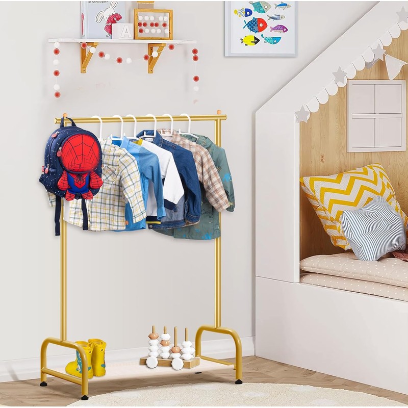 SLEEPING LAMB Baby Clothing Rack, Small Kids Clothes Rack with