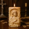 Jesus Candle Mold Religious Jesus Cylinder Resin Casting Silicone Molds