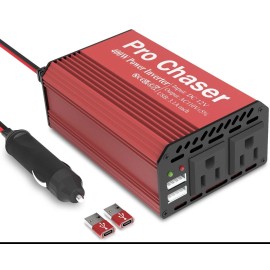 Pro Chaser 400W Power Inverters for Vehicles - DC 12v to 110v AC Car Inverter Converter