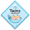 TWINS On Board Sign Blue Peapod, Baby On Board Sign,