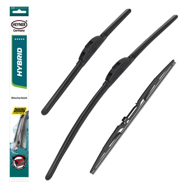 HEYNER® Windscreen Wiper Set with Rear Wiper Suitable for Toyota