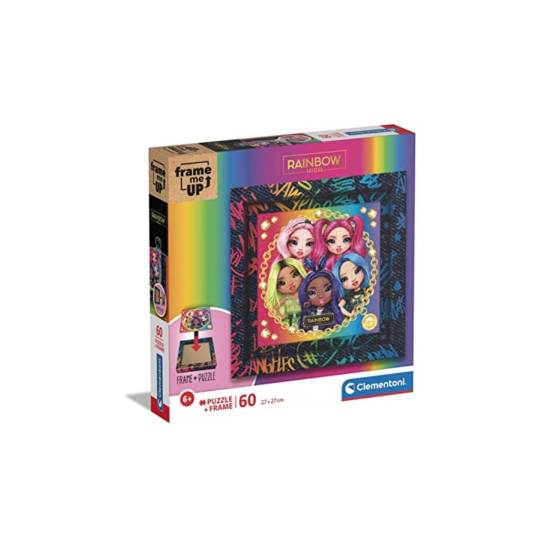 Clementoni 38810 Rainbow High 60 Frame High-60 Pieces-Jigsaw Puzzle for