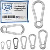 Pack of 10 Carabiner Hooks Small 6 mm Thick Carabiner