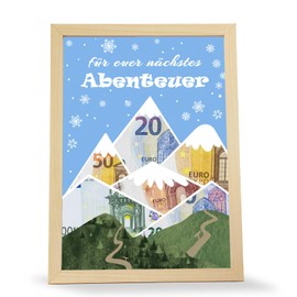 Dumeher Money Gift Wedding Gifts for Bride and Groom Money Hiking Mountains Decorative Picture Frame for Filling Wedding Gift Packaging with Hiking