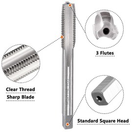 Saipor M8 X 1.0 Metric Tap and Die Set m8 X 1mm HSS Straight Fluted Machine Thread Right Hand Screw Tap and Round Threading Die