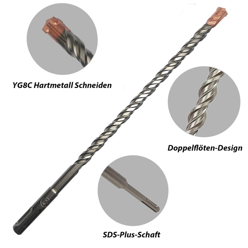CAVATINY 6-Piece SDS Plus Drill Bit Set - SDS Hammer