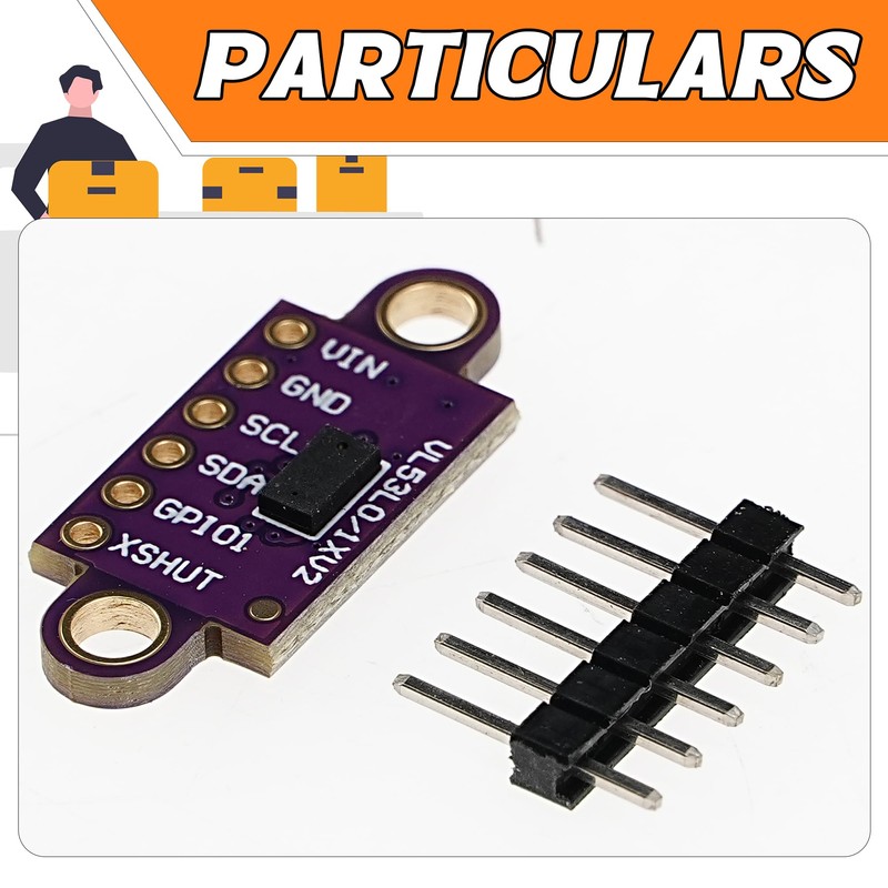 A-DIGISHUO 5Pcs Laser Ranging Sensor Module VL53L0X V2ToF Time of