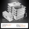 8 Pack 1/3 Size Hotel Steam Table Pan Anti-Jam Lid