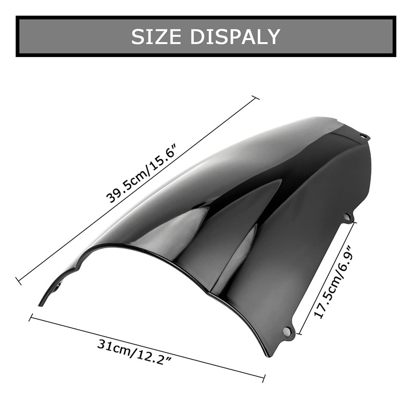 Windshield Windscreen Wind Deflector Screen Double Bubble for Ninja ZX6R