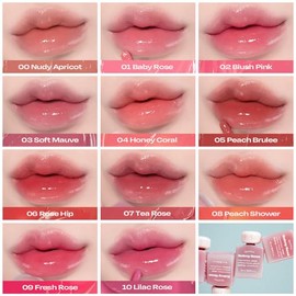 Lip Potion Balmy Rose | Tinte labial cremoso, hidratante y rosado con un brillo sutil | 0.3 onzas (No.4 Honey Coral)