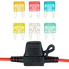 In-Line Mini Blade Fuse Holder with 6 Fuses 12V 30A