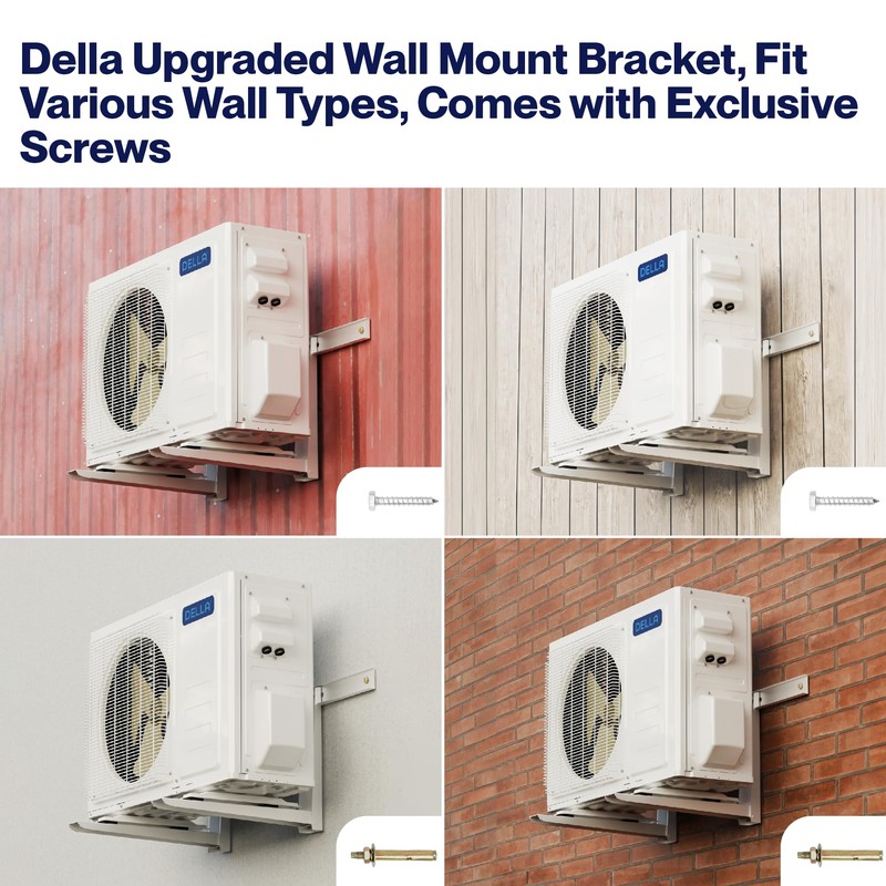 Della Outdoor Wall Mounting Bracket for Ductless 6000-36000 BTU Mini