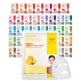 DERMAL Collagen Essence Full Face Facial Mask Sheet (39 Combo Pack)