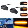 Amber Side Marker Light Fender Turn Signal Lamp 3000K Smoky