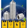 ANSIEDIO Cone Point Grub Screws, 304 Stainless Steel Hex/Allen Key